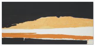 Robert Motherwell - Untitled (Horizontal Stripes, Lavender, White, Orange)