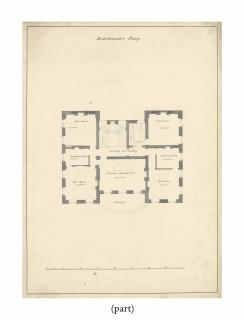 Robert Mylne - Durham Park, Elevation And Cross-Section (9 Drawings And Design For Hog Styes)