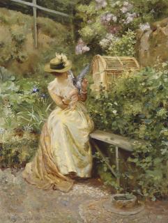 Robert Payton Reid, A.R.S.A. - In the garden