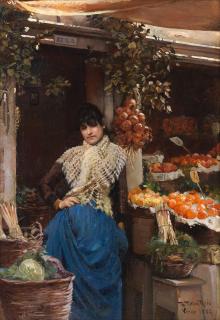 Robert Payton Reid ARSA - La fruttivendola, Venezia