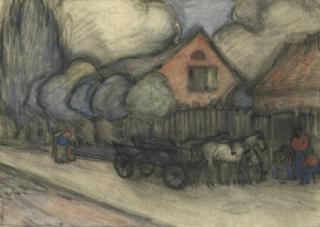 Robert Polhill Bevan - The Smithy at Czeliewy