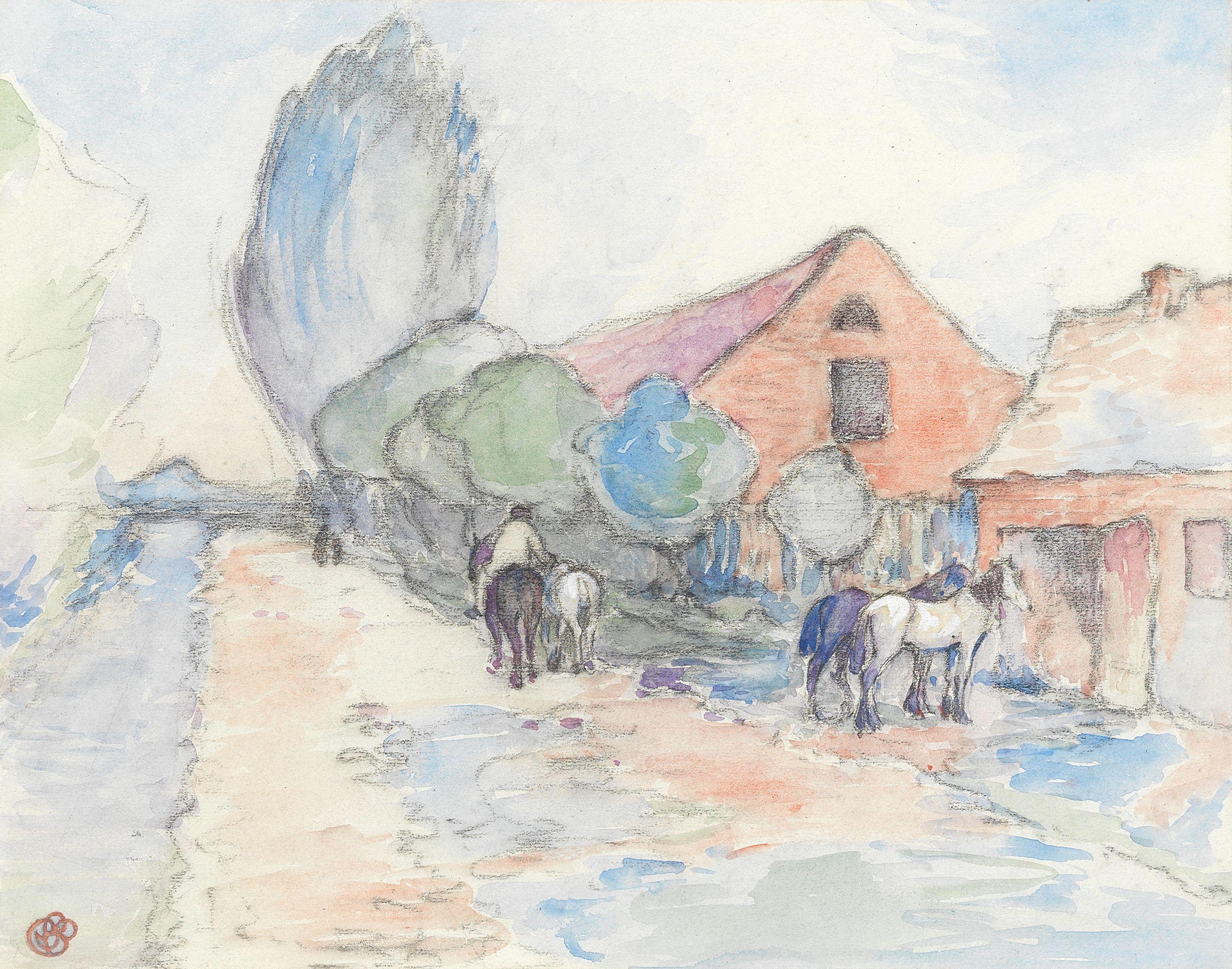 Robert Polhill Bevan - The Smithy at Szeliwy