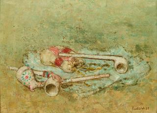 Robert Pudlich - Stillleben mit Pfeifen.