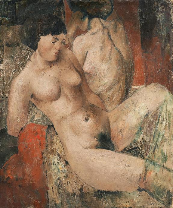 Robert Pudlich - Zwei sitzende Frauenakte