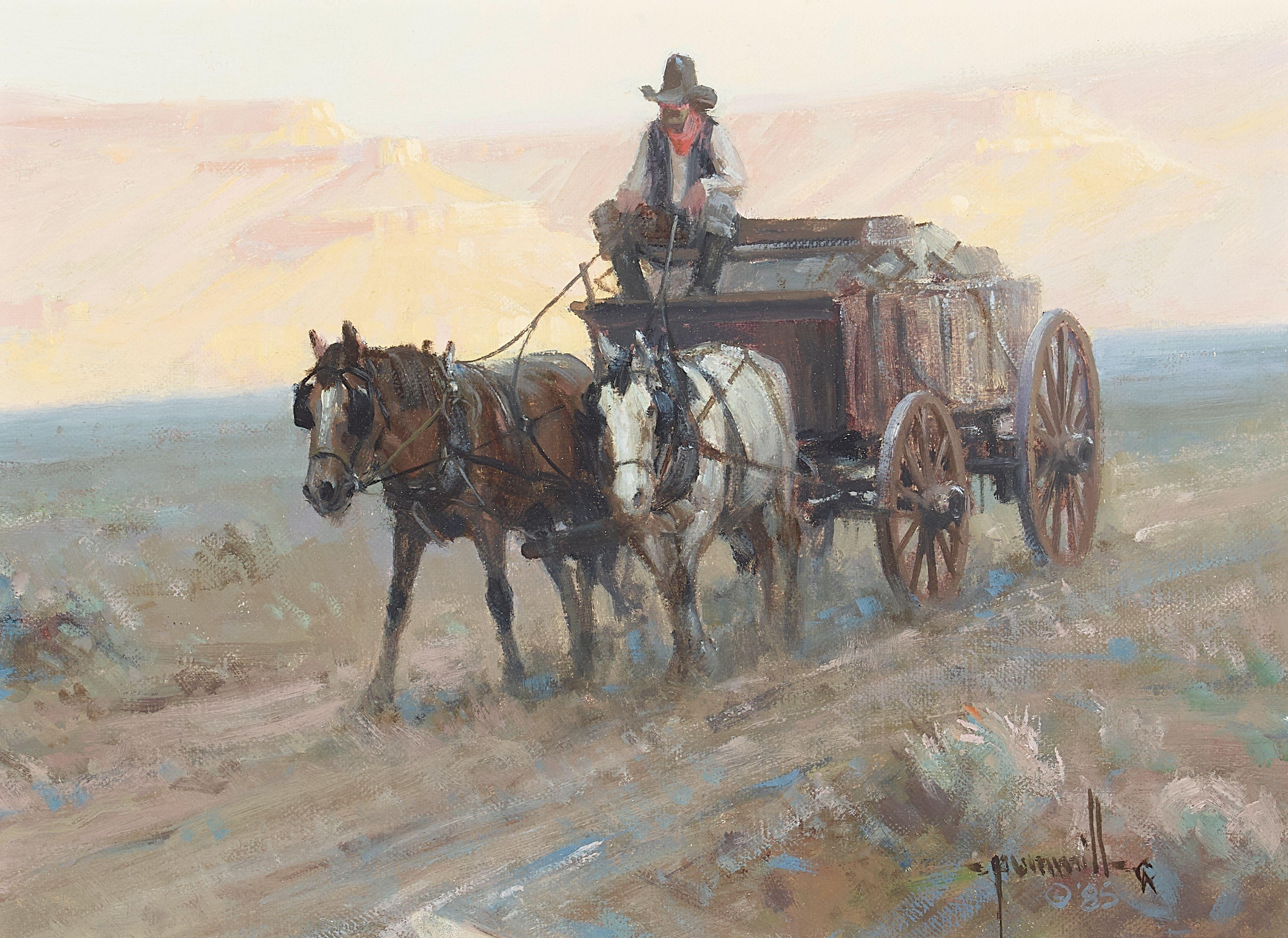 Robert Pummill - Ranch Wagon 8 x 11 in. framed 15 x 17 3/4 in.