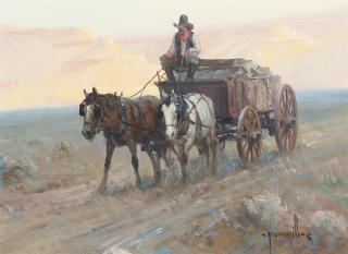 Robert Pummill - Ranch Wagon 8 x 11 in. framed 15 x 17 3/4 in.