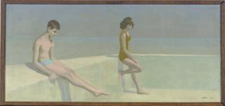 Robert R. Bliss - Boy and Girl on Beach