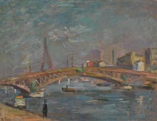 Robert Rafailovich Falk - Pont Mirabeau, with the Eiffel Tower in the Background