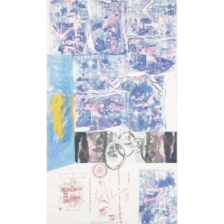 Robert Rauschenberg - Azure Reef (Renault Paper Work)