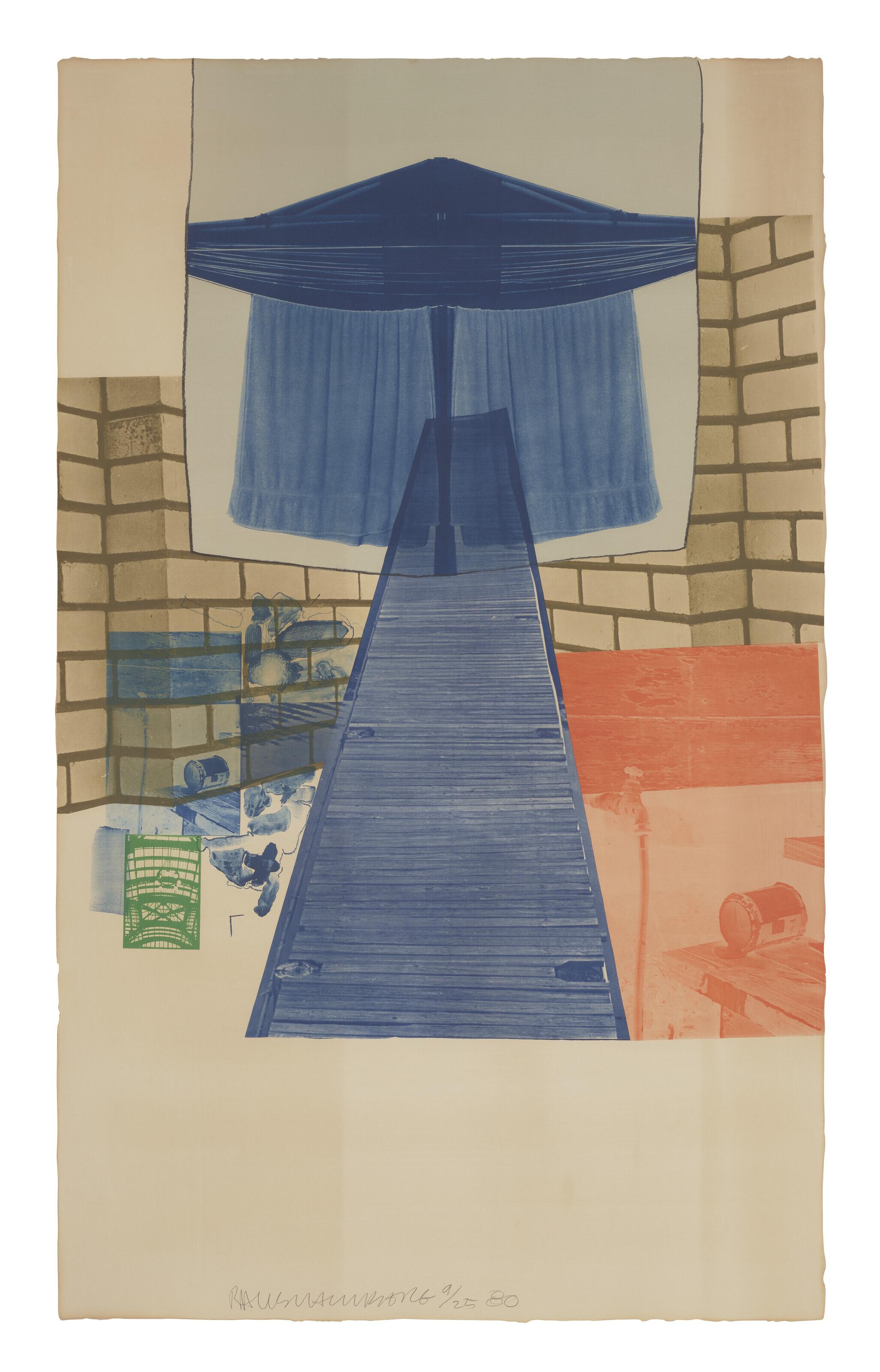 Robert Rauschenberg - Lithograph IV, from Glacial Decoy Series