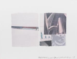 Robert Rauschenberg - Untitled 1971. Inscribed and signed \'...Rauschenberg 78\' in pencil lower right. Color offset lithographic poster, framed. sheet 12 1/2 x 16 in. (31.8 x 40.7 cm)