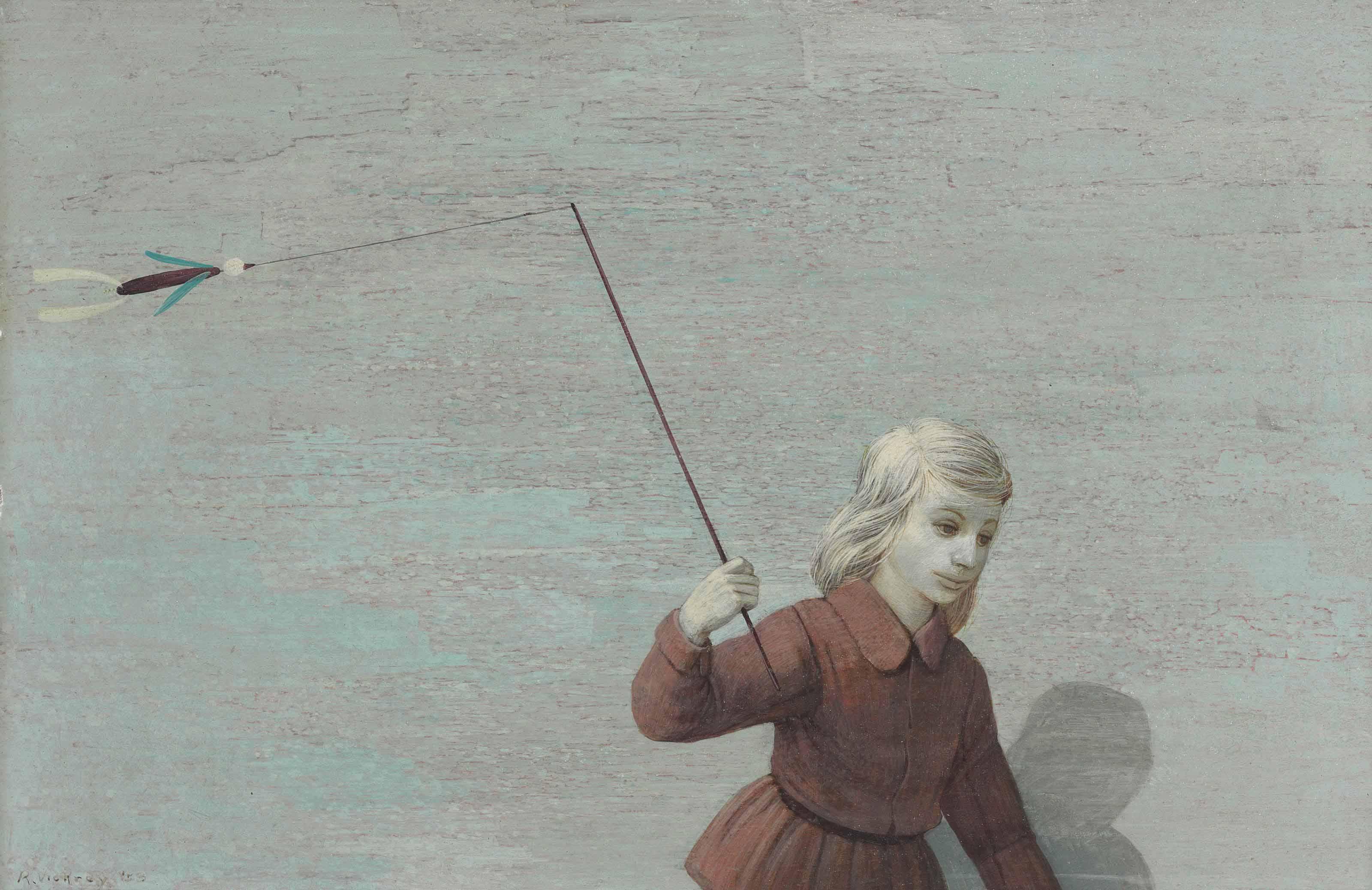 Robert Remsen Vickrey - Girl with Bird