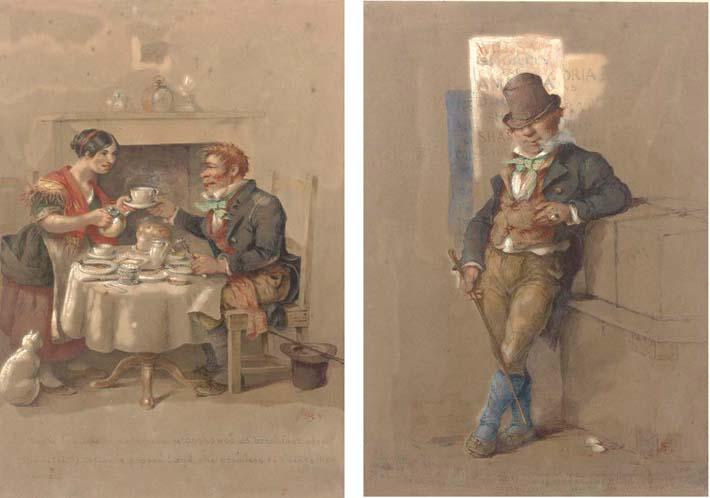 Robert Richard Scanlan - Eight Illustrations Depicting The Life of Mr O\'Donohoo