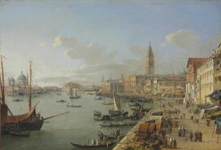 Robert Roberti - A View of Venice with the Doge\'s Palace, Saint Mark\'s Campanile and Santa Maria della Salute