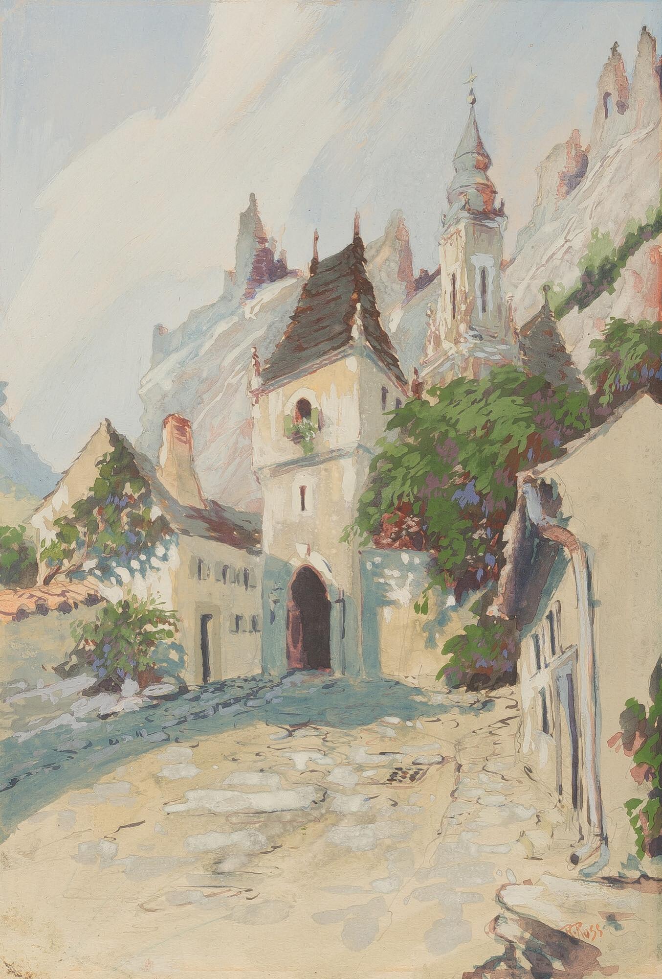 Robert Russ - Stadttor im Sonnenschein