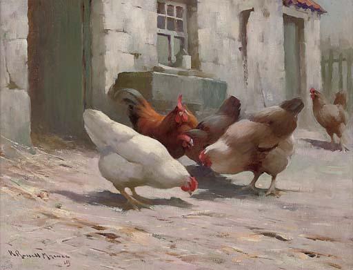 Robert Russell MacNee, G.I. - In the farmyard