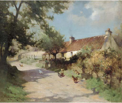 Robert Russell Macnee - A country lane in summer