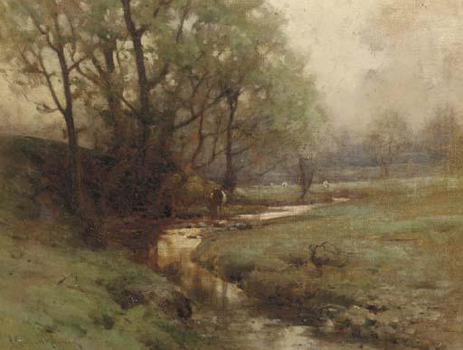 Robert Russell Macnee - A Misty Morning In The Pasture
