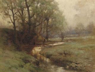 Robert Russell Macnee - A Misty Morning In The Pasture