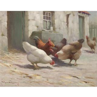 Robert Russell Macnee - In The Farmyard