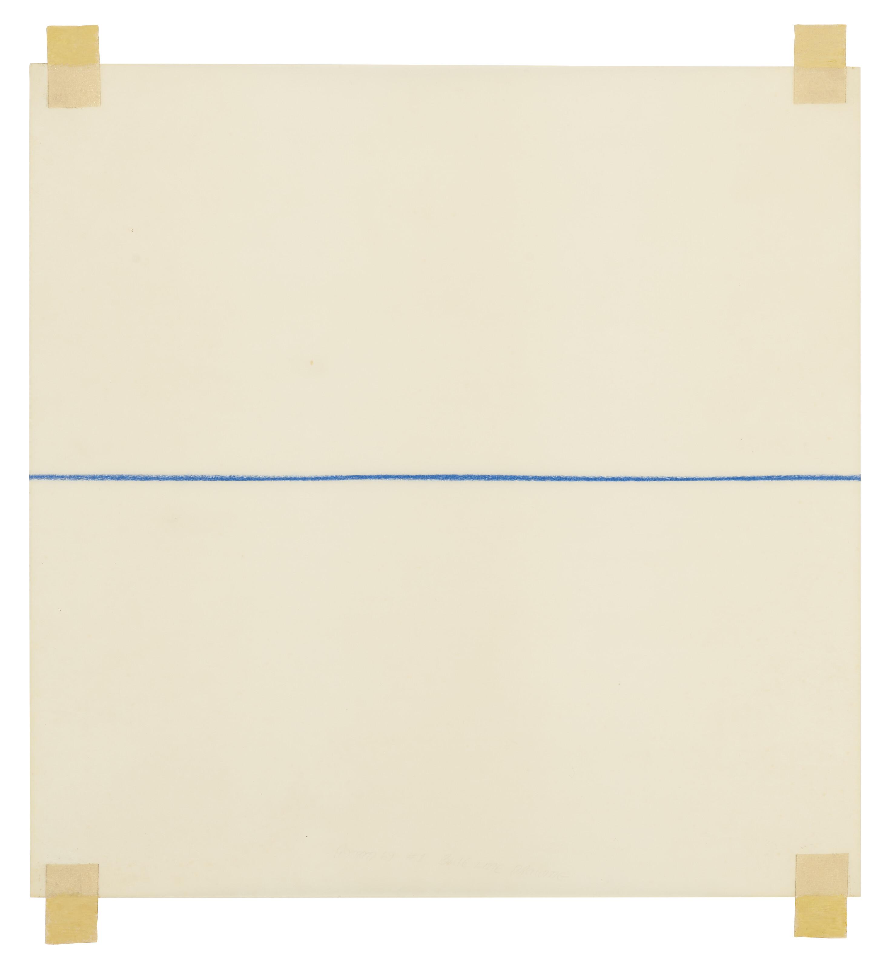 Robert Ryman - Blue Line Drawing #1