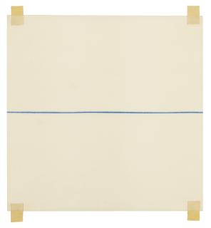 Robert Ryman - Blue Line Drawing #1