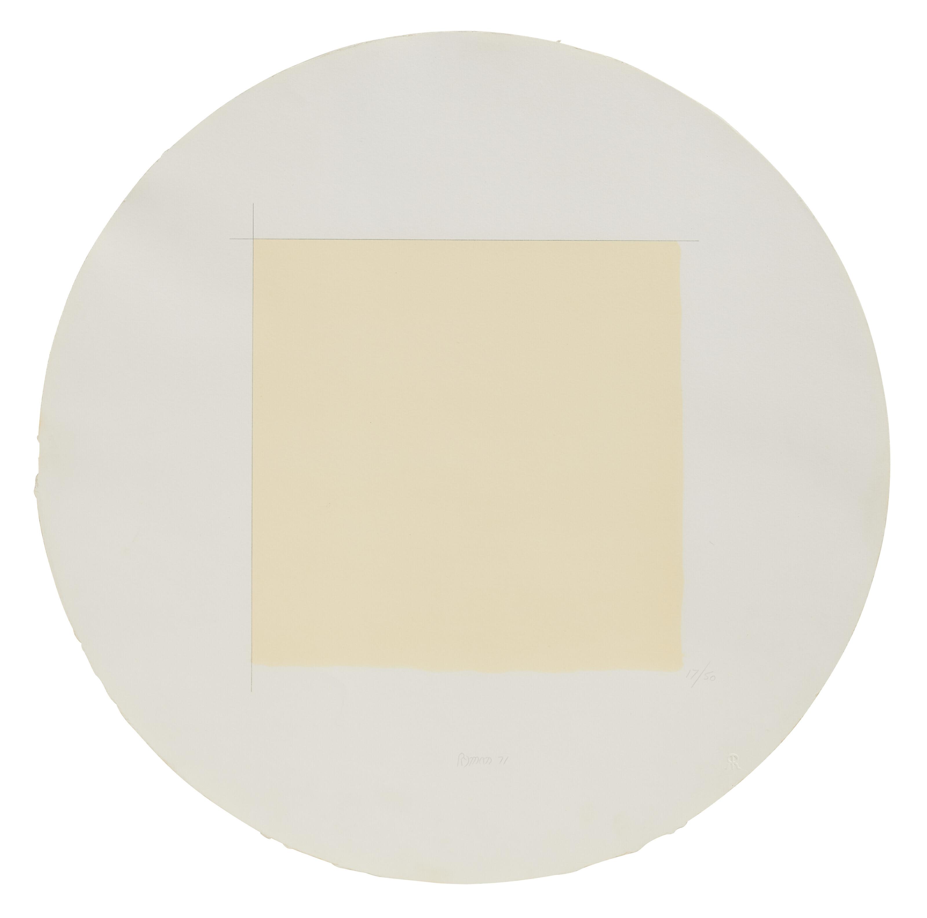 Robert Ryman - Circle Lithograph