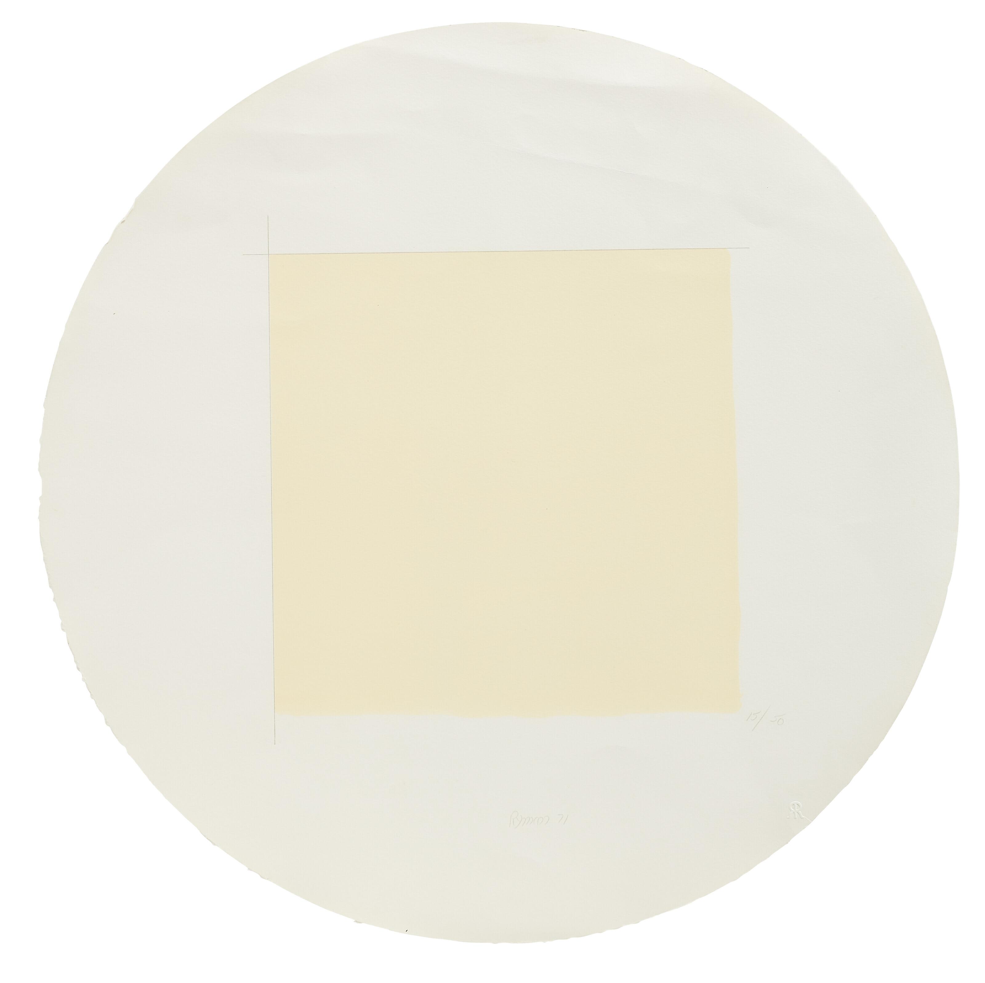 Robert Ryman - Circle Lithograph