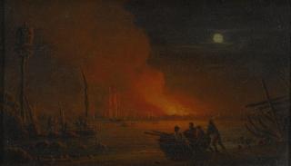 Robert Salmon - Burning Of Liverpool