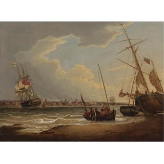 Robert Salmon - The Ship Liverpool In The Mersey, Seen From The Wallasey Foreshore