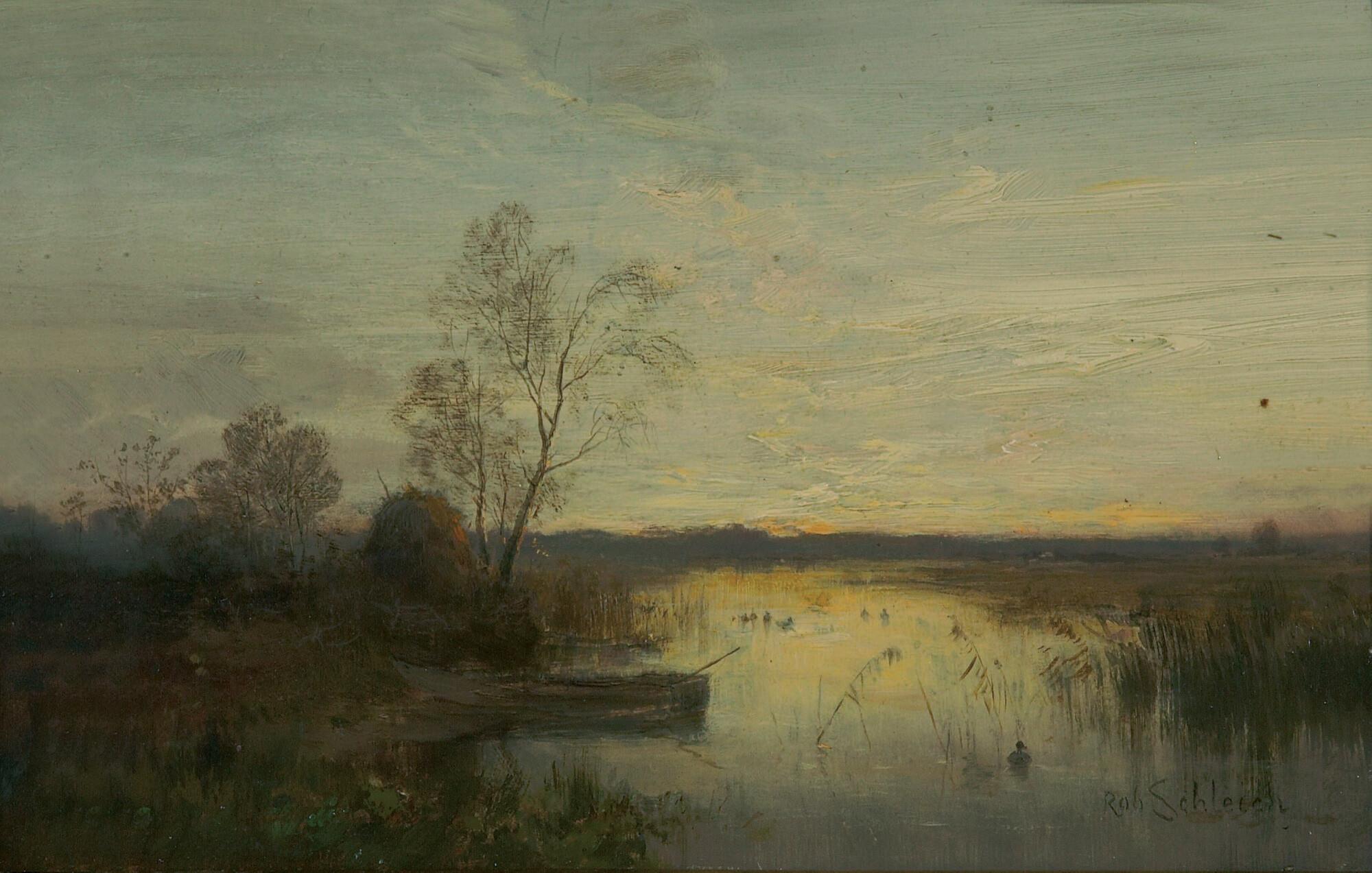 Robert Schleich - Abendstimmung am See.