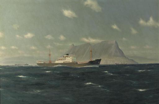 Robert Schmidt-Hamburg - The trawler \'Olbers\' off Gibraltar