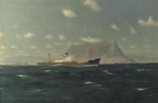 Robert Schmidt-Hamburg - The trawler \'Olbers\' off Gibraltar