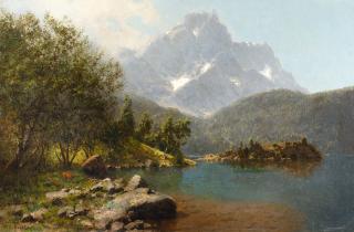 Robert Schultze - Der Eibsee bei Garmisch mit der Zugspitze
