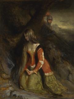 Robert Scott Lauder, R.S.A. - A Lady And Her Knight Errant, Possibly A Scene From Ivanhoe 