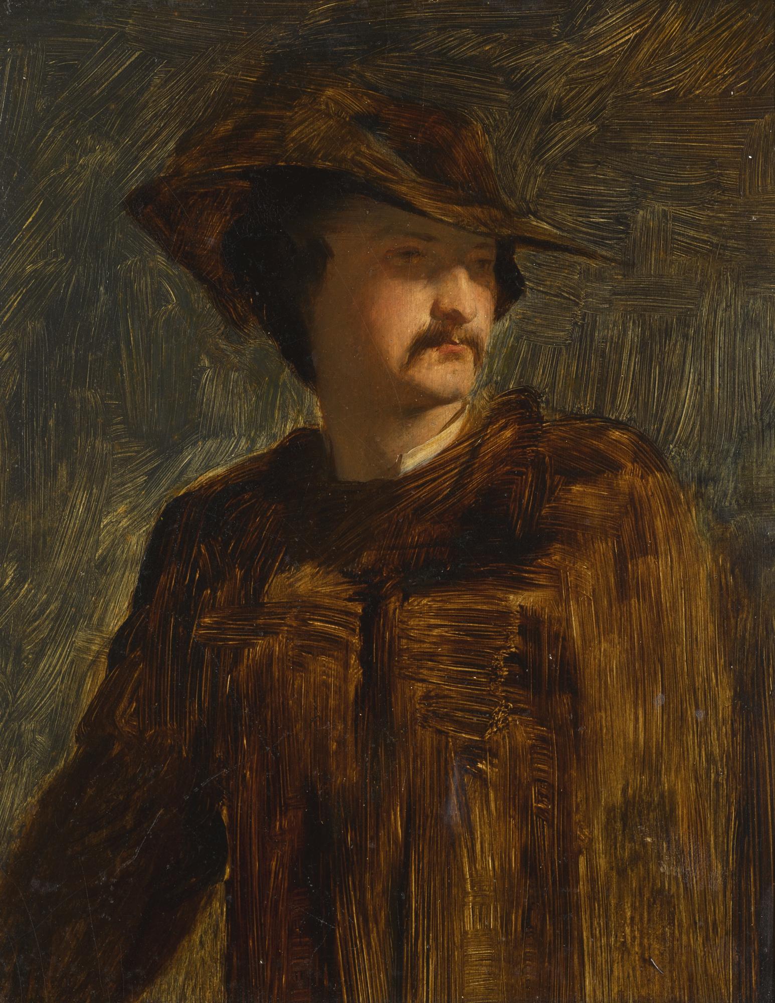 Robert Scott Lauder, R.S.A. - Study Of A Huntsman 