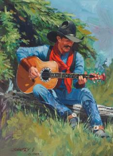 Robert Shufelt - Cowboy Playing Guitar
