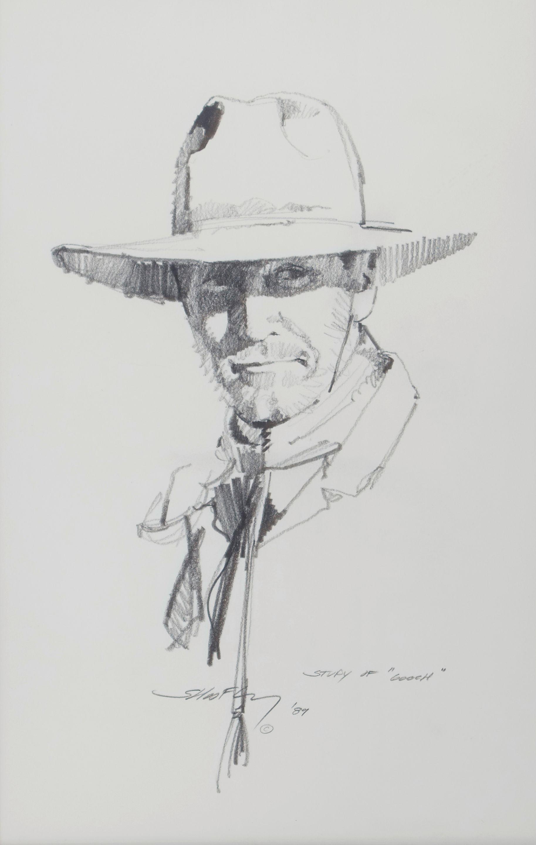 Robert Shufelt - Study of \'Gooch\' sight 14 x 9 in. framed 24 1/2 x 19 1/2 in.