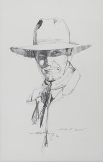 Robert Shufelt - Study of \'Gooch\' sight 14 x 9 in. framed 24 1/2 x 19 1/2 in.