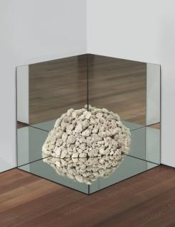 Robert Smithson - Nonsite Petrified Coral with Mirrors