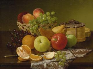 Robert Spear Dunning - Still Life With Apples, Grapes And Other Fruit