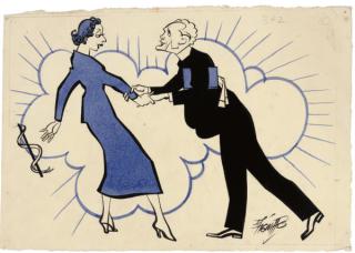 Robert Stewart Sherriffs - A set of ten illustrations from The Sketch, \'Criticisms in Cameo\'