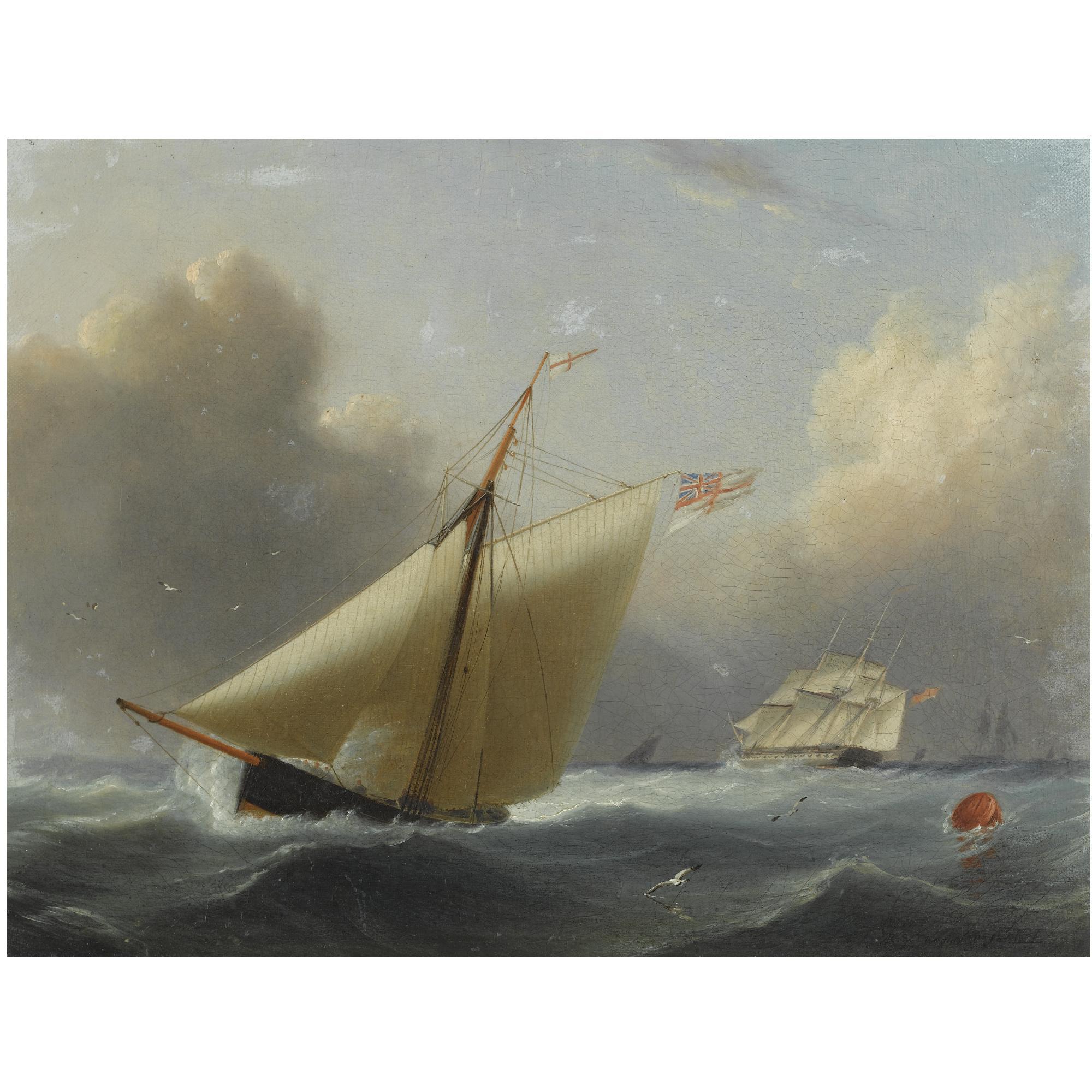 Robert Strickland Thomas, R.N. - A Cutter Close Hauled