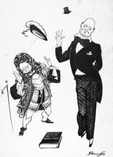 Robert Stuart Sherriffs - ‘Winston Churchill: “How Absurd! Here Am I All Dressed Up To Do Honour To The Greatest Churchill Of Us All –”. Duke Of Marlborough: “– Me Too!”’