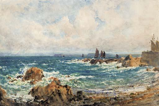 Robert Thorne Waite, R.S.W. - Banff Harbour on the Moray Firth