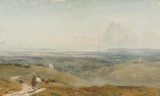Robert Thorne Waite, R.W.S. - The Hampshire Downs