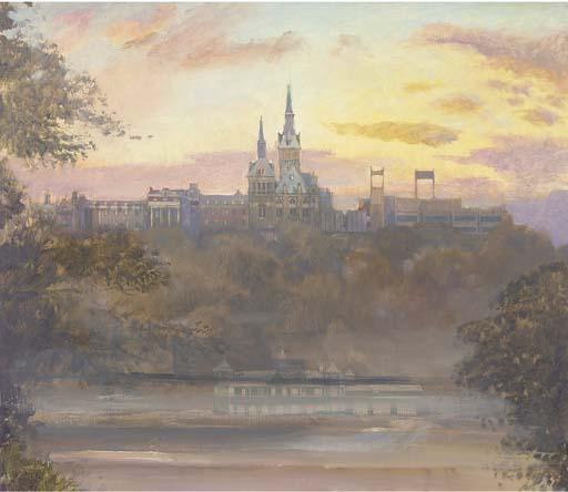 Robert Trenaman Back - Georgetown University From The River Potomac, Washington