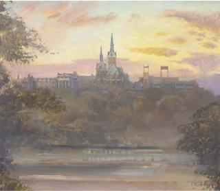Robert Trenaman Back - Georgetown University From The River Potomac, Washington