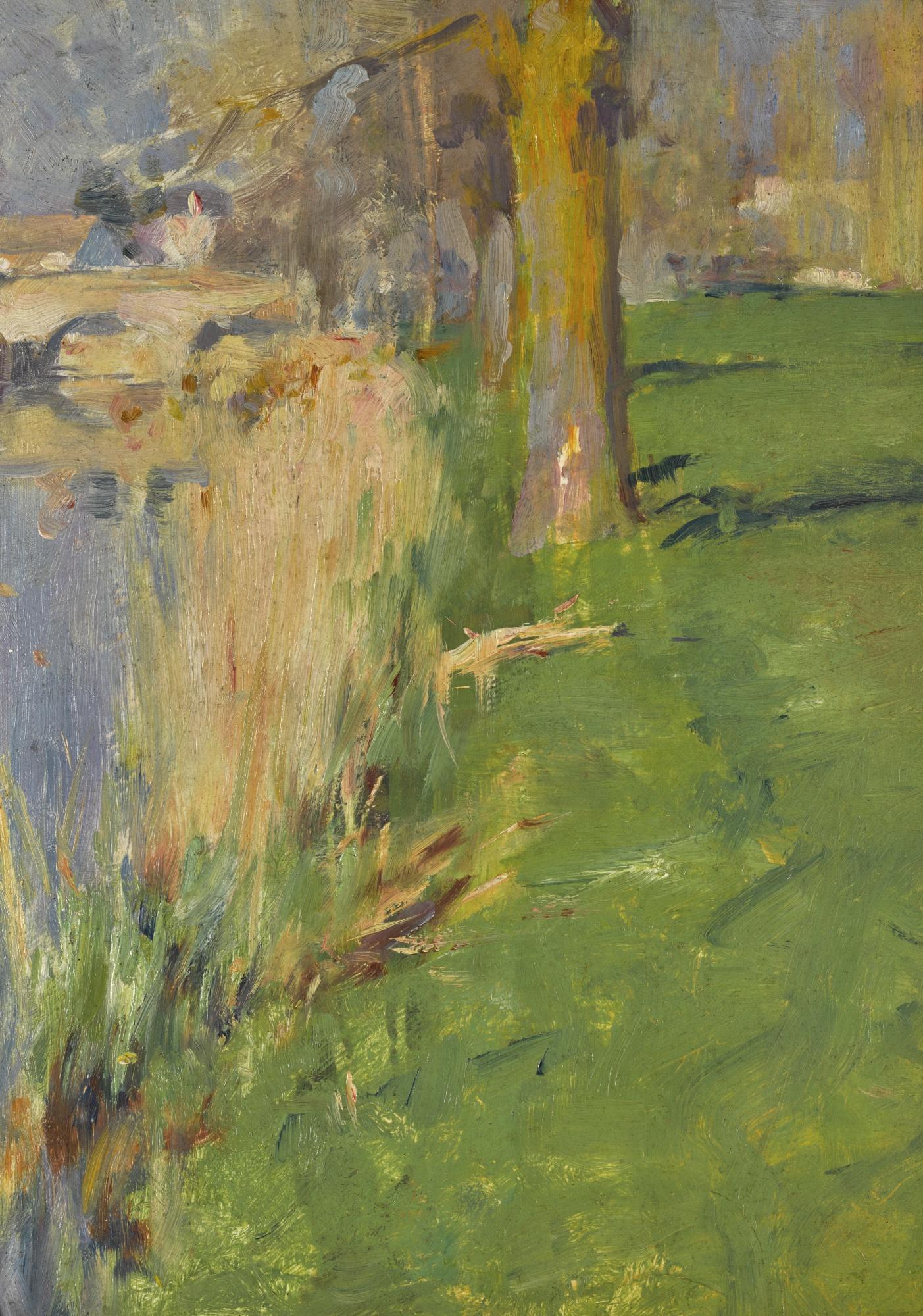 Robert Vonnoh - Edge Of The River, Grez 