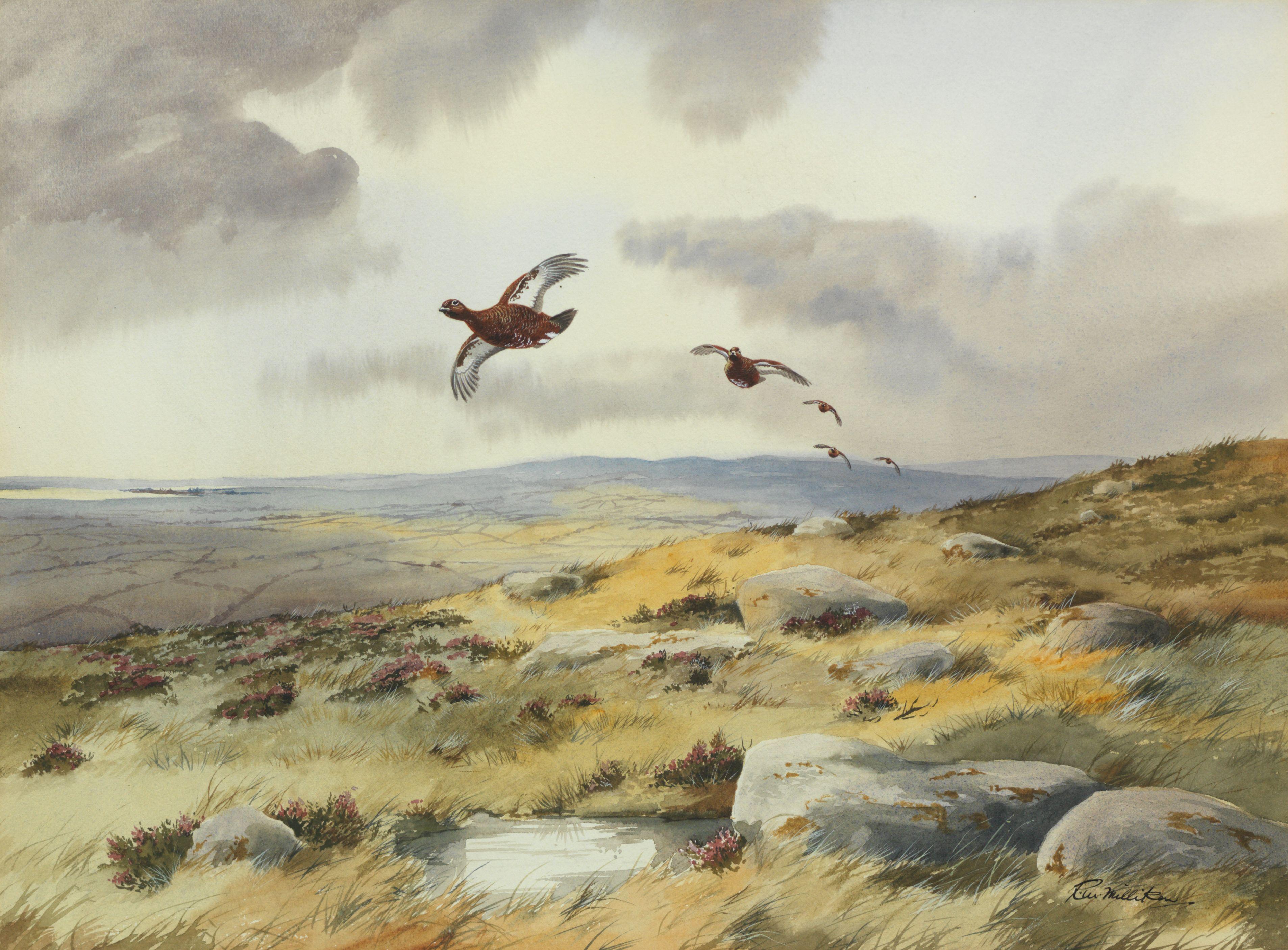 Robert W. Milliken - Grouse in Flight